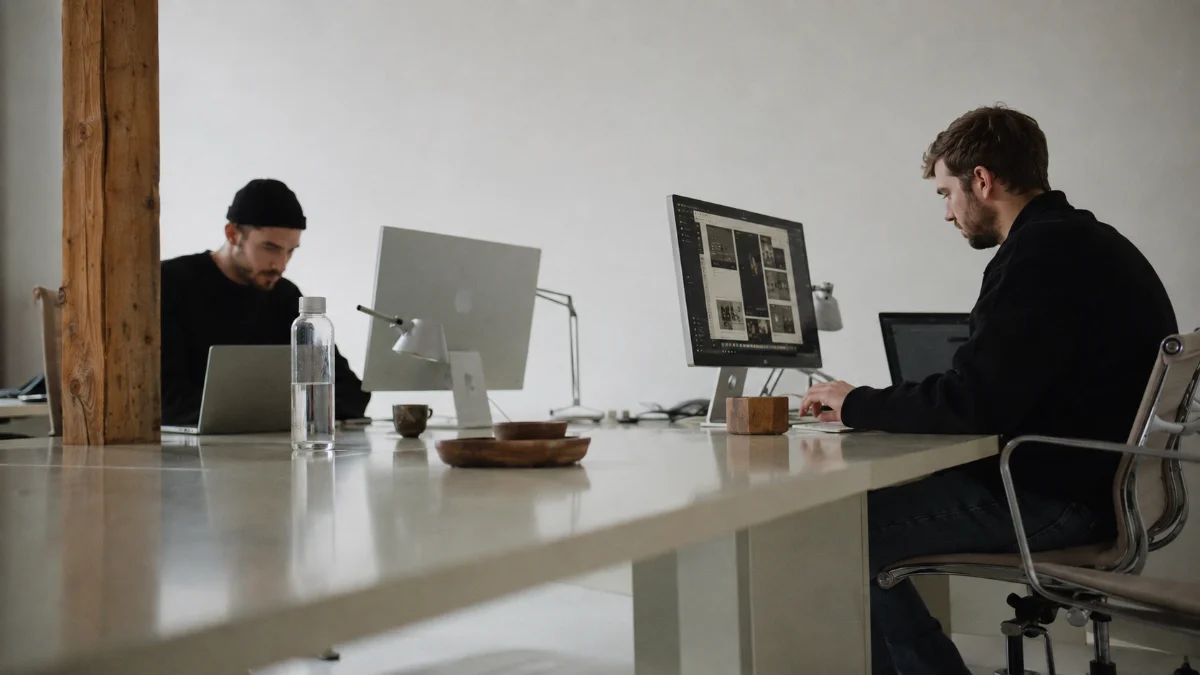 Une équipe au travail dans son entreprise